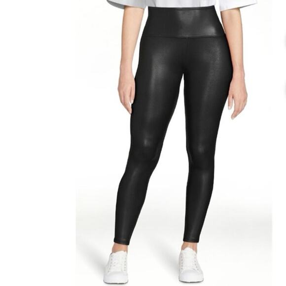 Time and Tru Pants - Time and Tru Faux Leather Leggings Black High Rise Women’s Pants Size M NWT